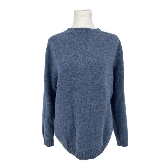 O’CONNELL’S 100% Wool Made in Scotland Blue Pullover Sweater - Picture 2 of 10